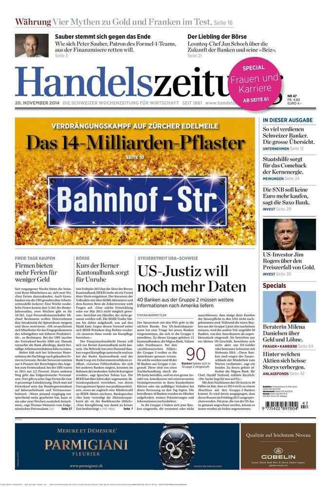 Bahnhofstrasse – das 14 Milliarden Pflaster