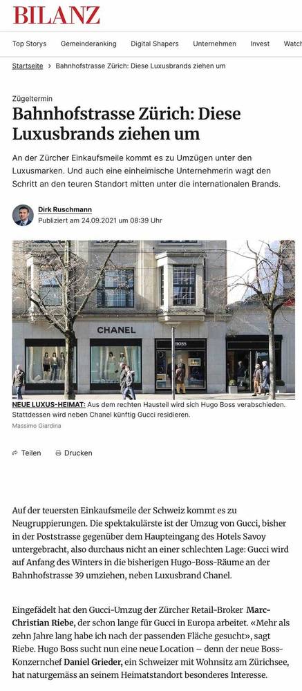 Bahnhofstrasse Zürich: Diese Luxusbrands ziehen um