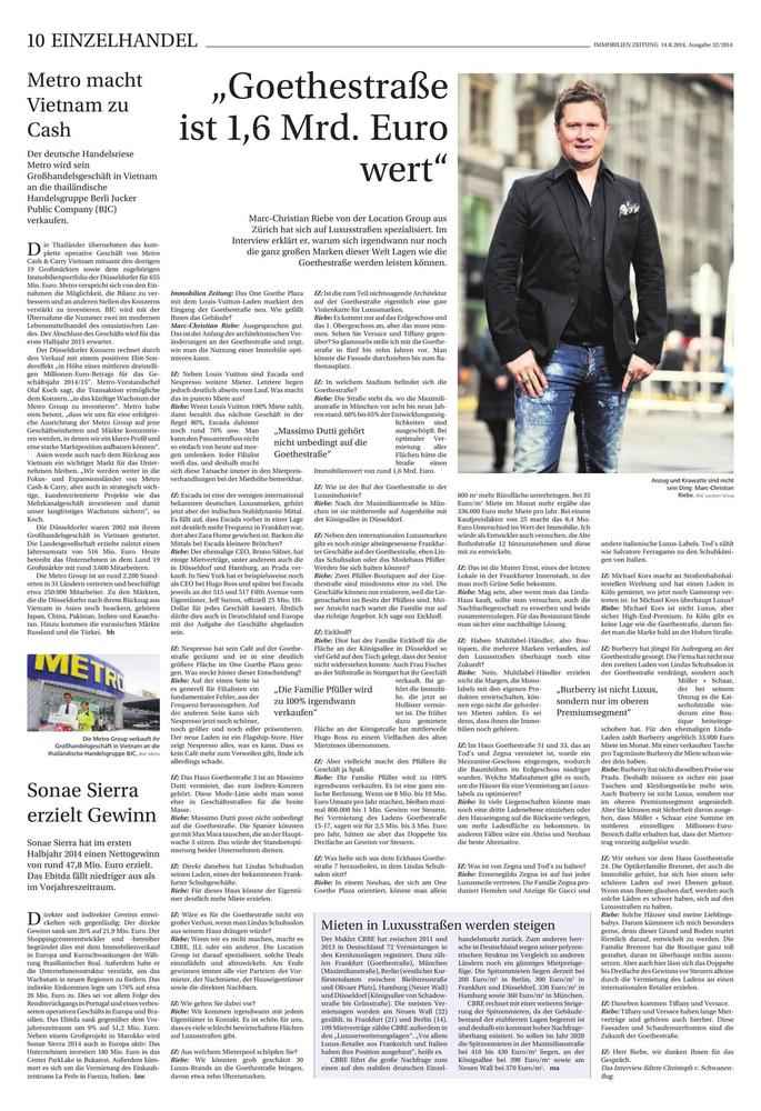 Goethestraße ist 1,6 Mrd. Euro wert