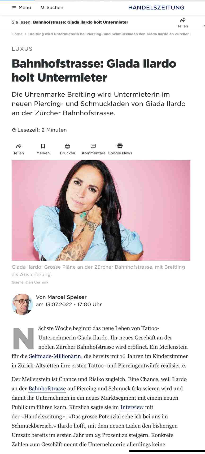 Bahnhofstrasse: Giada Ilardo holt Untermieter