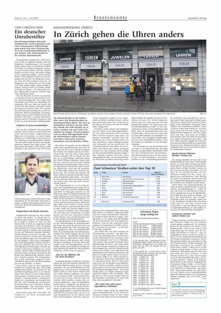 In Zürich gehen die Uhren anders